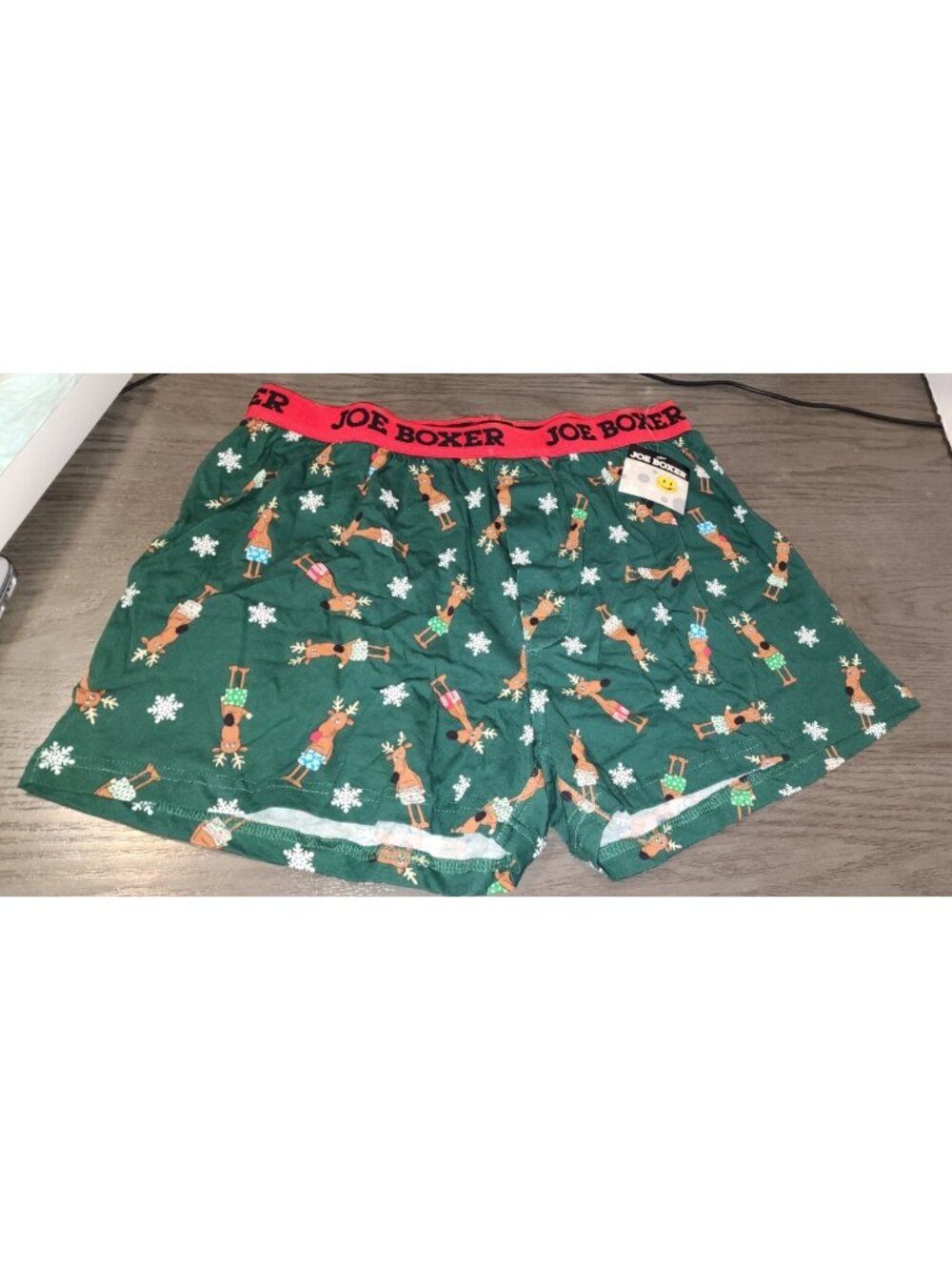 New Joe Boxer Men's Christmas Holiday Reindeer Boxer Shorts Size LARGE